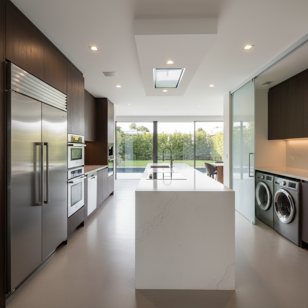 Premium household appliances displayed in a luxury home environment